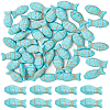50Pcs Synthetic Turquoise Dyed Beads G-SC0002-60-1
