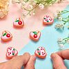 8Pcs 2 Colors Painted Glass Beads Enamel Beads LAMP-SZ0001-84-5