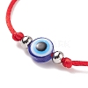 2Pcs 2 Color Resin Evil Eye Braided Bead Bracelets Set BJEW-JB08496-5