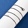 2MM Brass Satellite Chain Necklaces for Women NJEW-D302-49B-1