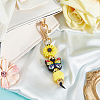 1Pc Silicone Cartoon Butterfly Flower Pendant Decorations HJEW-CP0001-17B-3