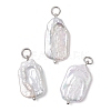 Natural Baroque Pearl Keshi Pearl Pendants PALLOY-JF04628-02-1