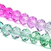 Transparent Painted Glass Beads Strands DGLA-A034-T8mm-A03-4