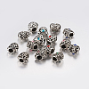 Tibetan Style Alloy Rhinestone European Beads PALLOY-F200-06-1