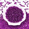 6/0 Baking Paint Transparent Fringe Glass Seed Beads SEED-N006-06H-2