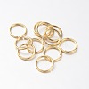 Eco-Friendly PVD Vacuum Plating & Long-Lasting Plated Brass Open Jump Rings KK-E663-4mm-G-1