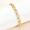 304 Stainless Steel Link Chain Bracelets BJEW-H207-01A-G-3