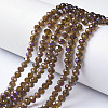 Electroplate Transparent Glass Beads Strands EGLA-A034-T4mm-F01-1