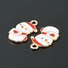 Christmas Alloy Enamel Pendants ENAM-D047-07G-03-4