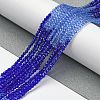 Transparent Gradient Color Glass Beads Strands GLAA-H021-01A-43-5
