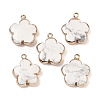 Natural Howlite Pendants G-P566-01G-13-1