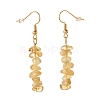 Natural Citrine Chip Beaded Dangle Earrings EJEW-JE04788-10-3
