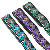 FINGERINSPIRE 10.5M 3 Styles Ethnic Style Embroidery Polyester Ribbons OCOR-FG0001-44-1