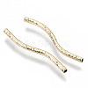 Brass Curved Tube Beads X-KK-R112-034C-NF-3