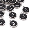 Platinum Plated Alloy Charms X-ENAM-S118-02J-P-4