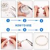 Electroplated Natural Lava Rock Beads Strands G-NB0001-94C-3