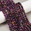 Grade AB Natural Tiger Eye Beads Strands G-F591-18-6mm-1