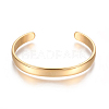Ion Plating(IP) 304 Stainless Steel Cuff Bangles STAS-I110-10-8mm-G-1