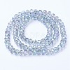 Electroplate Transparent Glass Beads Strands X-EGLA-A034-T6mm-Y05-2