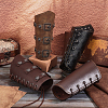 Tartan Pattern Imitation Leather Cuff Wristband for Bikers AJEW-WH0258-937B-5