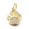 Brass Micro Pave Cubic Zirconia Charms X-ZIRC-C022-22G-1