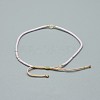 Adjustable Natural Rose Quartz Braided Bead Bracelets BJEW-F391-A01-4