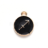 Alloy Enamel Pendants ENAM-S124-01B-08F-2