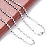 Tarnish Resistant Classic Plain 304 Stainless Steel Mens Womens Ball Chain Necklaces STAS-M174-007-3