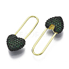 Brass Safety Pins Earrings X-KK-R137-008A-NF-3