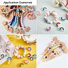 6Pcs 6 Colors Rainbow Silicone Beads JX322A-01-7