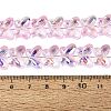 Baking Paint Electroplate Transparent Glass Beads Strands EGLA-Q136-03A-09-4