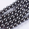 Non-Magnetic Synthetic Hematite Beads Strands X-G-H1624-10mm-3-1