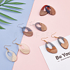 SUPERFINDINGS DIY 6 Pairs Mixed Shape Resin & Walnut Wood Earring Makings DIY-FH0001-95-6