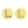 Brass Micro Pave Clear Cubic Zirconia Beads KK-T030-LA843-LX3-3