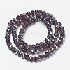 Electroplate Glass Beads Strands EGLA-A034-T4mm-K14-2