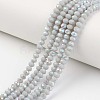 Electroplate Opaque Solid Color Glass Beads Strands EGLA-A034-P2mm-L16-1