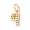 Brass Micro Pave Colorful Cubic Zirconia Charms X-ZIRC-F092-01-P-2
