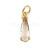 Brass Micro Pave Cubic Zirconia Pendants KK-C114-25G-2