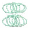 Natural Yellow Jade Beaded Stretch Bracelet BJEW-P209-26-6mm-1