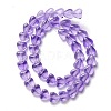 Transparent Glass Beads Strand GLAA-F112-01B-4