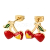 Brass Micro Pave Cubic Zirconia Stud Earrings EJEW-D328-01G-01-4