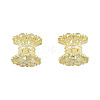 Brass Double Bead Caps KK-N259-23-3
