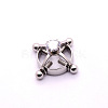 304 Stainless Steel Crystal Rhinestone Clip on Nipple Rings WGE16BD-01-1