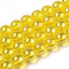 Electroplate Transparent Glass Beads Strands GLAA-T032-T10mm-AB11-1