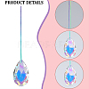 Glass Sun Catcher Pendant HJEW-WH20004-13-5
