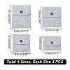 12Pcs 4 Styles Portable Felt Card Cover Bag ABAG-GA0001-21B-4
