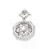 Eco-friendly Rack Plating Brass Micro Pave Cubic Zirconia Pendants KK-F843-14P-2