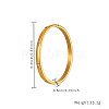 Golden Stainless Steel Micro Pave Cubic Zirconia Bangle for Women UD7429-3-2