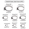 304 Stainless Steel Adjustable Worm Gear Hose Clamps STAS-UN0008-84P-2