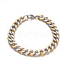 304 Stainless Steel Cuban Link Chain Necklaces & Bracelets Jewelry Sets X-SJEW-I081-04-10mm-4